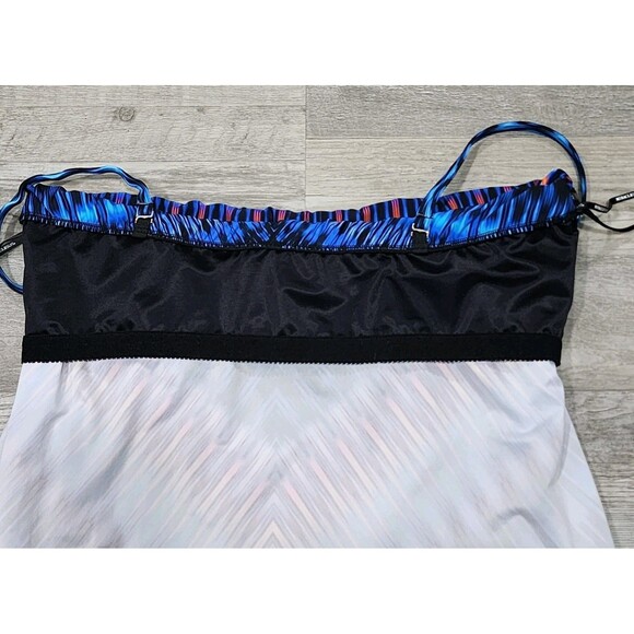 Miraclesuit Women's Blue Chevron Marrakech Underwire Bandini Top w/ Strap sz 14 - Picture 8 of 9